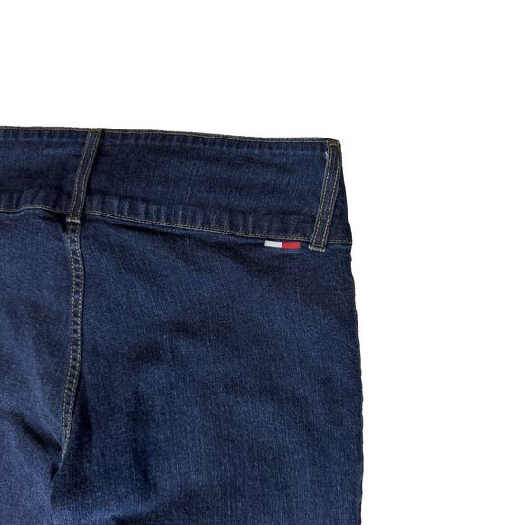 Tommy Hilfiger Womens Jeans Junior Size 13 Trouser Boot Cut Dark Wash - Picture 5 of 12